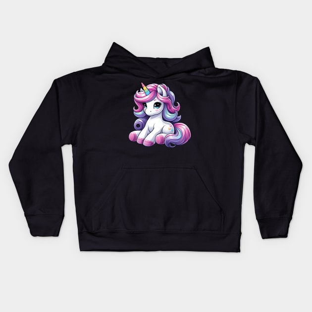 Unicorn S01 D13 Kids Hoodie by Houerd